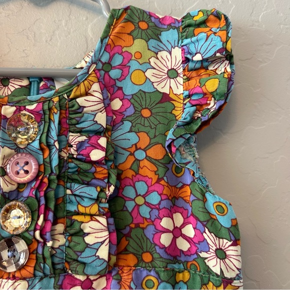 Matilda Jane paint by numbers dragonfly floral satine dress size 6 - Picture 4 of 10